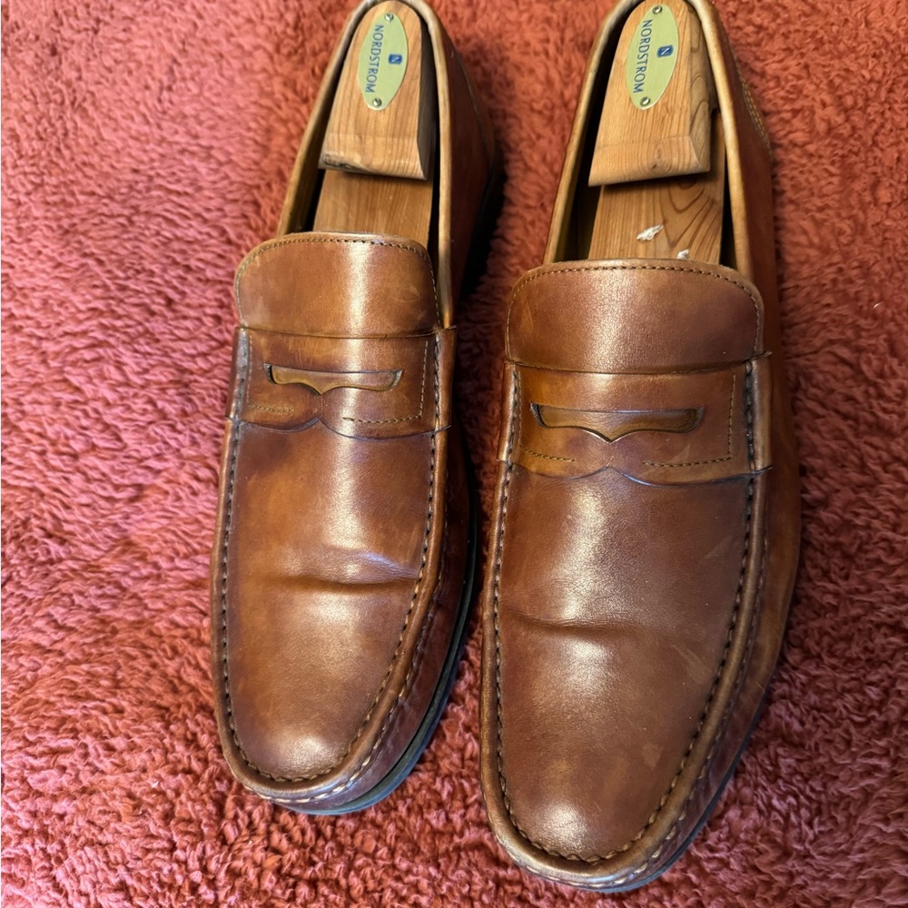 Magnanni Brown Leather Loafers 11D